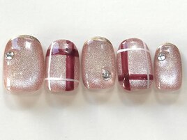 ボルドーチェック¥7550