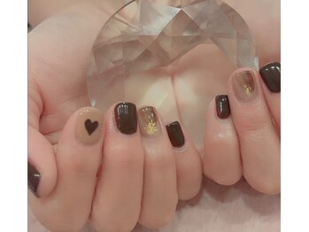 バレンタインネイル