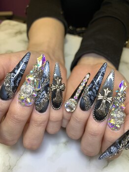 クロスネイル 渋谷店(CROSS nail)/ゴテゴテダークデザイン