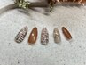 人気☆　HAND・秋ネイル（べっこうネイル・ツイードデザイン）￥8900→￥7400