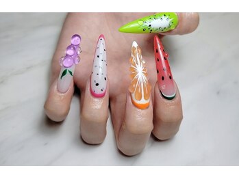 プレジール 岐阜(Plaisir)/長さ出しデザインネイル