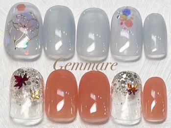 ジェンマーレ 青葉台店(Gemmare)の写真/良心的価格だからご新規様もネイル初心者様も気軽にネイルが楽しめる!ラメグラ￥5700/シンプルコース￥6480♪