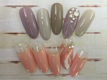 ラリュールネイル(L'Allure nail)/シンプル2本Art￥7000