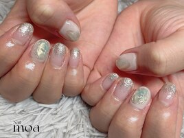 ニュアンス　ラメ　ミラー