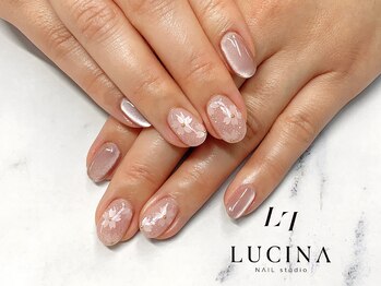ネイルスタジオ ルキナ(LUCINA)/c-243 大人可愛い桜ネイル