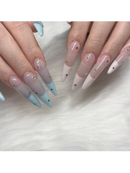 アシメカラーフレンチ