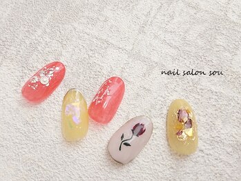 ソウ 難波店 nail salon Sou/バラnail