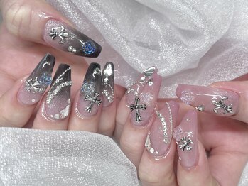 モカ 心斎橋(moca by Lee)/【Aina】薔薇ネイル