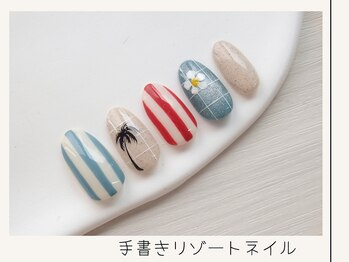 プレンティー 北千住西口店(plenty)/手書きリゾートネイル