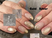 コダサンマルハチ(koda 308)/シルバー×ゴールドネイル