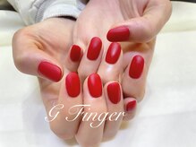 ジーフィンガー 大井町店(G Finger)/ビビッドな赤のマットネイル♪