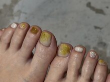 サトリネイルルーム(Satoril..nail room)/yellow nuance/foot design