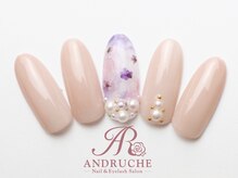 アンドルーチェ なんばパークス店(ANDRUCHE)/押し花ネイル/クリアネイル