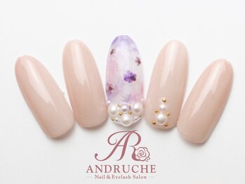 アンドルーチェ なんばパークス店(ANDRUCHE)/押し花ネイル/クリアネイル