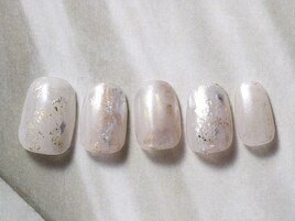 ベージュオーロラネイル