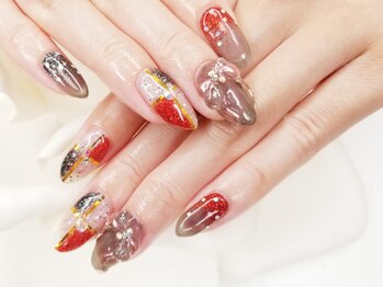 キープ ネイルサロン(KEEP)/3Dジェル～リボン～