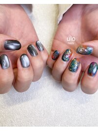 ブラック×カラフルニュアンス