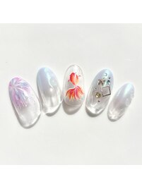 花火　金魚　ぷっくり　オーロラ