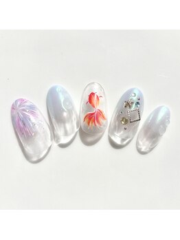 花火　金魚　ぷっくり　オーロラ