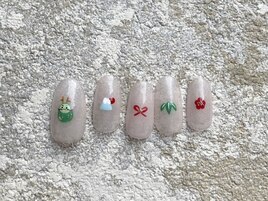 12月定額　お正月ネイル
