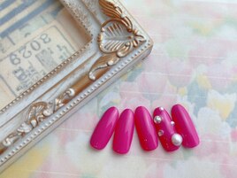 鮮やかピンク×パール