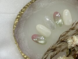 お花　マグネット　ラメ