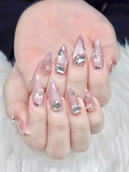 アキコネイルサロン(Akikoネイルサロン)/10本長さだし＋持ち込みデザイン