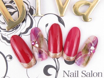 ネイルサロン ディーバ ギンザ(Nail salon Diva GINZA)/秋冬 レッド×ピンク