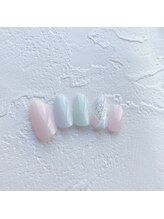 ネイルアイラッシュ アールエビス(R EBISU)/ステンドガラスネイル