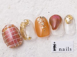 オレンジチェックマグネット