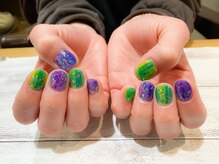 ネイルアルケー(Nail ARCHE)/キラキラ×フィルムネイル