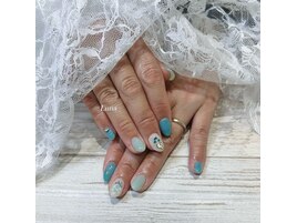 水色ネイル☆
