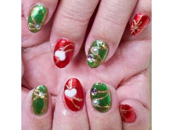 はあとねいる 宇都宮御幸ヶ原店/【青柳限定】ホリデーネイル