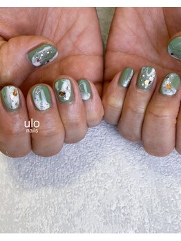 ウロネイルズ(ulo nails)/抹茶ラテのようなアート