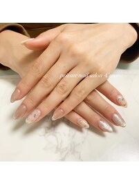 マグネット小花柄ネイル