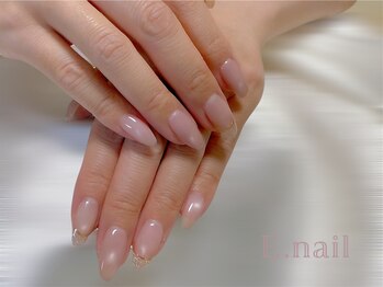 イーネイル 池下店(E.nail)/ツイード艶マグフレンチネイル