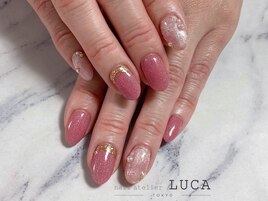 W-490 大人可愛い雪の結晶ネイル