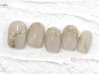 ネイルメゾン 池袋店(NAIL MAISON)/リボンフレンチ¥6800