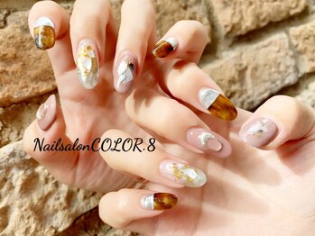 ネイルサロン カラーエイト(Nailsalon COLOR.8)/ニュアンス、ベージュ、トレンド