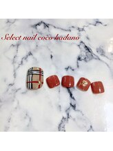 セレクトネイル ココ 秦野店(SELECT NAIL COCO)/フット　バーバリー風