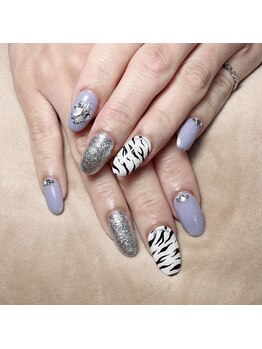インプレス 鶴見店(Impress)/ゼブラ柄ネイル