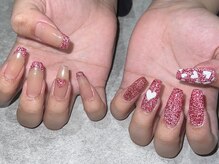 ネイル アン 倉敷駅前店(Nail Ann)/レッドフラッシュのアシメネイル