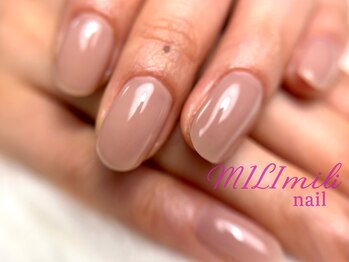 ミリミリネイル(MILI mili nail)/美フォルム★ベージュワンカラー