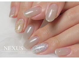 グレージュネイル×ツイード