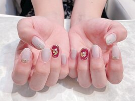 #マットネイル #ボルドーネイル