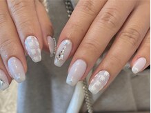 シェリーラメール 渋谷(cherielamer)/千鳥格子柄ネイル