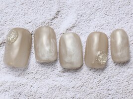 くすみベージュnail¥6200
