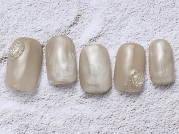 アイ ネイルズ 天神店(I nails)/くすみベージュnail¥6200