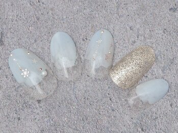 塗りかけ冬ネイル☆初回¥9400