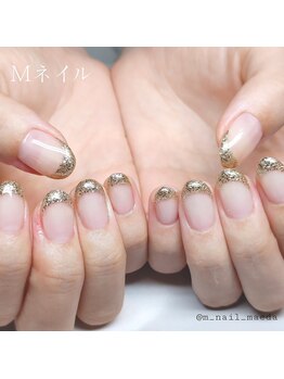 Mネイル 伏見店/_____ラメフレンチ